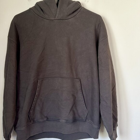 NWT Madewell Boyfriend Midweight Hoodie Sweatshirt in Coal - Size: Small - Picture 8 of 11